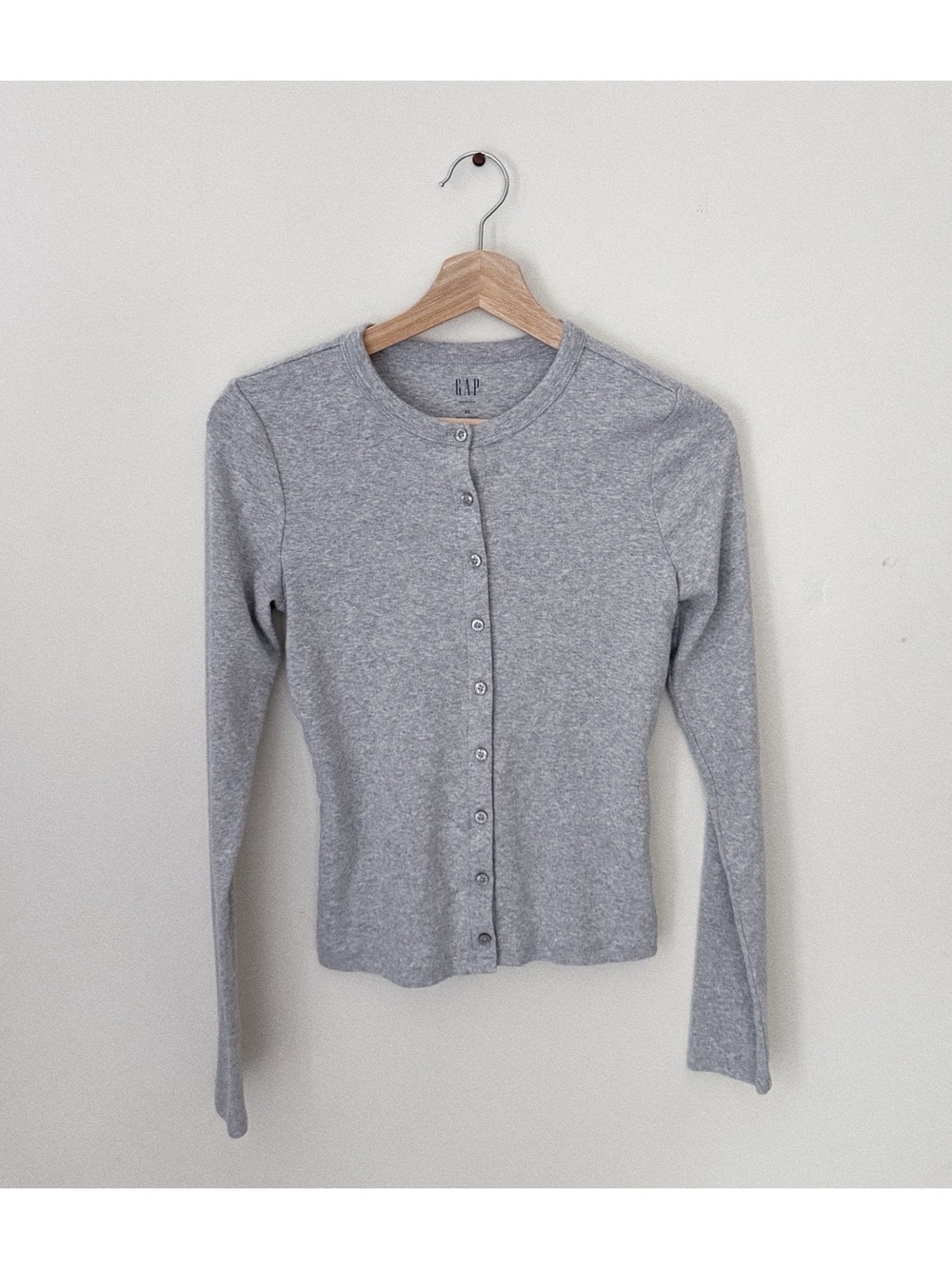 gap modern crewneck cardigan